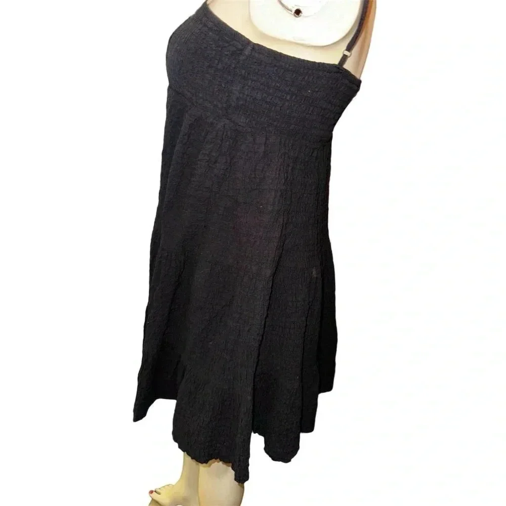 Zara Women's Black Strapless A-Line Knee Length Dress Size L